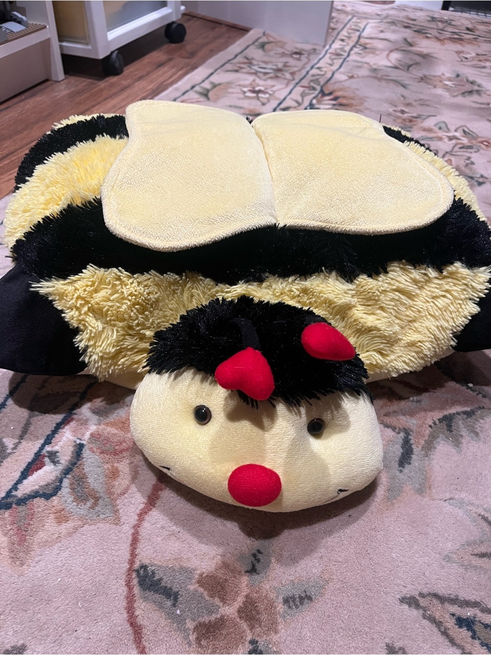 Pillow Pals Bee Floor Pillow - Yellow & Black